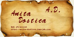 Anita Dostica vizit kartica